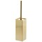 mDesign Steel Square Toilet Bowl Brush and Holder for Bathroom